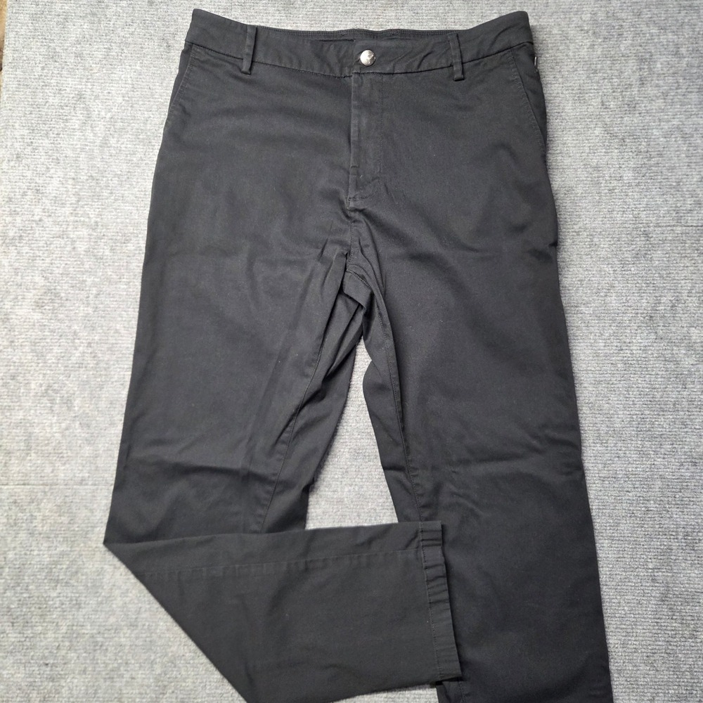 Birddogs Mens 32x29 Black Stretch Chino Pants Golf Performance Pink Lined